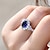 お買い得  指輪-指輪 パーティー クラシック ブルー 銅 シンプル エレガント 1個 / 女性用