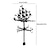 cheap Decorative Garden Stakes-Metal Weather Vane Cock Decorated Weather Vane Iron Rooster Ornament for Roof Shack Indicating Wind Direction Yard Decor