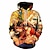 preiswerte Anime-Kapuzenpullis und -Sweatshirts-One Piece Affe D. Ruffy Roronoa Zoro Kapuzenshirt Anime Zeichentrick Anime 3D 3D Harajuku Grafik Für Paar Herren Damen Erwachsene Zurück zur Schule 3D-Druck