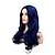 halpa Räätälöidyt peruukit-siniset peruukit naisille pitkät kihara aaltoileva keskiosa synteettinen luonnollisen näköinen lämmönkestävä juhlacosplay-peruukki