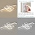 cheap Dimmable Ceiling Lights-LED Ceiling Lights 4-Light 90/120cm Flush Mount Lights LED Modern Style Dining Room Bedroom Lights 110-240V ONLY DIMMABLE WITH REMOTE CONTROL