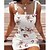 cheap Casual Dresses-Women&#039;s Bodycon Sheath Dress Slip Dress Mini Dress White Pink Blue Floral Sleeveless Spring Summer Ruched Stylish Square Neck Slim Weekend 2023 S M L XL XXL