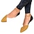 cheap Women&#039;s Flats-Women&#039;s Flats Plus Size Comfort Shoes Daily Color Block Summer Flat Heel Pointed Toe Classic Casual Walking Faux Leather Loafer Dark Brown Yellow Dark Blue