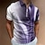 cheap Men&#039;s 3D Zipper Polo-Men&#039;s Polo Shirt Golf Shirt Streamer Turndown Black+Navy Blue+Light Grey Pink Purple Brown Green 3D Print Street Daily Short Sleeve Zipper 3D Clothing Apparel Fashion Casual Comfortable