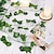 זול צמחים מלאכותיים-קיר גפן בסגנון פסטורלי פלסטיק פרח גפן 2 ענפים 90 ס&quot;מ/35 אינץ&#039; צמח תלוי מלאכותי פו גפן ירוק צמחי פלסטיק חיצוני לקיר, עיצוב מסיבת חתונה