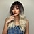 cheap Synthetic Trendy Wigs-HAIRCUBE Wigs Trendy Ombre Gray White Blonde Wavy Wigs Long Natural Wave Wigs With Bangs For White Women barbiecore Wigs