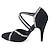 ieftine Pantofi Dans Clasic &amp; Modern-Pentru femei Pantofi Moderni Sală Dans Interior Profesional Dans de Societate  Călcâi Detalii Cristal Despicare Toc Înalt Pantofi vârf deschis Cureaua de legătură Adulți Negru