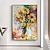 olcso Virág-/növénymintás festmények-mintura kézzel készített olajfestmény vászonra falművészeti dekoráció modern absztrakt kép napraforgó lakberendezéshez hengerelt keret nélküli feszítetlen festmény