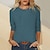 cheap Super Sale-Women&#039;s Blouse Basic Basic Plain Round Neck Fall Regular Green Blue Dark Pink Khaki Dark Gray