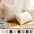 abordables Coussins-taie d&#039;oreiller en lin de coton de couleur unie taie d&#039;oreiller couleur unie simple couture carrée traditionnelle classique