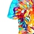 baratos camisetas 3d menino-Para Meninos 3D Animal Leão Camisa Manga Curta Impressão 3D Verão Primavera Ativo Esportes Moda Poliéster Infantil 3-12 anos Ao ar livre Diário Normal