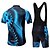 tanie Sporty-Męska koszulka rowerowa z krótkim rękawem ze spodenkami na szelkach niebieska rowerowa podkładka 3d oddychająca szybkoschnąca sportowa odzież graficzna odzież
