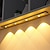 baratos Lâmpadas de LED Inovadoras-Sensor de luz noturna led sensor de movimento automático luz led 3 cores escurecimento 30/40/60 cm 2/3/4 leds para armário de cozinha iluminação usb recarregável