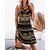 cheap Casual Dresses-Women&#039;s Short Mini Dress A Line Dress Black Sleeveless Ruched Print Print Animal U Neck Spring Summer Stylish Modern 2022 S M L XL 2XL 3XL