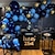 abordables Monsieur et Madame Mariage-106 pièces bleu marine étoilé bleu nuit bleu encre bleu sequin ballon chaîne ensemble ouverture fête décoration