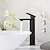 abordables Classiques-Robinet de salle de bains noir grand mitigeur de salle de bains robinet d&#039;évier de lavabo rv robinet de lavabo mitigeur de lavabo en laiton massif/noir mat