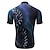 billiga sporter-kortärmad cykeltröja för män med haklappsshorts blå cykel 3d pad andas snabbtorkande sport grafiska kläder
