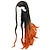 tanie Peruki kostiumowe-damska peruka cosplay nezuko, długie czarne, gradientowe pomarańczowe fale
