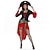 baratos Fantasias de Profissões-Mulheres Pirata Traje Cosplay Roupa Para Baile de Máscaras Adulto Vestido Cinto Meias Finas