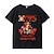 voordelige Cosplay anime hoodies en T-shirts voor dagelijks gebruik-One Piece Aap D. Luffy T-Shirt Afdrukken Grafisch Voor Voor Stel Voor heren Dames Volwassenen Carnaval Maskerade Heet stempelen Casual / Dagelijks