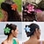 Χαμηλού Κόστους Κοσμήματα μαλλιών-1 τεμ Γυναικεία Κλάμερ Κλιπ μαλλιών Hair Claw Για Δρόμος Καθημερινά Αργίες Λουλούδι Χειροποίητο Πλαστική ύλη Πράσινο του τριφυλλιού Θαλασσί Πορτοκαλί