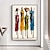お買い得  人物画-ミンチュラ手作りアフリカ人油絵キャンバス壁アート装飾現代抽象絵画家の装飾のためのロールフレームレスストレッチされていない絵画