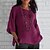 cheap Blouses &amp; Shirts-Women&#039;s Shirt Blouse Yellow Pink Blue Plain Long Sleeve Round Neck Basic Casual Linen Regular S