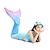 abordables Ropa de baño-traje de baño para niñas traje de baño de cola de sirena para nadar la fotografía de la sirenita traje de baño cosplay colorido azul púrpura fiesta disfraces de playa de vacaciones trajes de baño de
