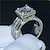 cheap Trendy Jewelry-1pc Ring For Women&#039;s Silver Wedding Party Evening Gift Alloy Geometrical Joy