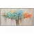 お買い得  花/植物画-手作りの手描きの油絵ウォールアートカラフルな木の家の装飾の装飾ロールキャンバスフレームなし