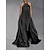 Χαμηλού Κόστους Πάρτι Φορέματα-γυναικείο φόρεμα για πάρτι λεκέ μάξι μακρύ φόρεμα λευκό μαύρο κίτρινο αμάνικο καθαρό χρώμα ρουσφέτι ανοιξιάτικο καλοκαιρινό καπίστρι λαιμόκοψη κομψό πάρτι 2023 s m l xl 2xl 3xl