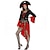 abordables Costumes Carrière et Déguisements Profession-Femme Pirate Costume de Cosplay Tenue Pour Mascarade Adulte Robe Ceinture Résille