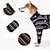 preiswerte Overall-Haustierkleidung, gestreifter Hundepyjama elastische Hunde Onesies leichter 4 Beine Overall Hunde physiologische Kleidung für mittelgroße Hunde (3xl-grau)