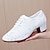 cheap Latin Shoes-Women&#039;s Latin Shoes Practice Trainning Dance Shoes Stage Performance Outdoor Heel Thick Heel Lace-up White Black