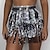 cheap Plain Skirts-Women&#039;s Skirt Asymmetrical Skirts Sequins Tassel Fringe Solid Colored Performance Party Summer Polyester Sequin Sparkle Sparkle &amp; Shine Sexy Silver Black Yellow Pink