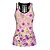 cheap Yoga Tops-21Grams® Women&#039;s Cowl Neck Yoga Top Floral Purple Rosy Pink Yoga Gym Workout Running Tank Top Sleeveless Sport Activewear Breathable Quick Dry Comfortable Stretchy