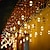 abordables Tiras de Luces LED-Luz de cadena de bola de los deseos LED de energía solar, cadena de alambre de cobre flexible, cortina de luz para jardín, patio, vacaciones, fiesta de Navidad, iluminación de decoración colorida