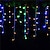 رخيصةأون أضواء شريط LED-مصابيح ستارة led تعمل بالطاقة الشمسية 3x0.5m 4mx0.6m 5x0.8 24 فولت جهاز تحكم عن بعد يعمل بالجهد المنخفض ومكونات طاقة شمسية مزدوجة الغرض سلسلة ضوء الشكر لعيد الميلاد في الهواء الطلق لتزيين الحدائق