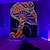 levne Tapiserie Blacklight-černá uv světlo stěna gobelín závěsná tkanina plakát fluorescenční domácí dekorace pozadí tkanina umění domácí ložnice obývací pokoj dekorace