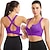 cheap Women&#039;s Sports Bras&amp;Panties-Women&#039;s High Support Sports Bra Running Bra Cross Back Zip Front Bra Top Padded Yoga Fitness Gym Workout Adjustable Breathable Quick Dry Black Purple Rosy Pink Solid Color