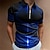 cheap Men&#039;s 3D Zipper Polo-Men&#039;s Polo Shirt Golf Shirt Streamer Turndown Black / Red Yellow Pink Royal Blue Blue 3D Print Street Daily Short Sleeve Zipper 3D Clothing Apparel Fashion Casual Comfortable