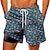 cheap Swim Trunks &amp; Board Shorts-Men&#039;s Swim Trunks Swim Shorts Quick Dry Board Shorts Bathing Suit with Pockets Compression Liner Drawstring Swimming Surfing Beach Water Sports Printed Summer