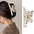 preiswerte Damen Haar Accessoires-1 Stück Schmetterlings-Haarspange für Frauen Anti-Rutsch-Metallperlen-Haarspange für Mädchen und Damen mit dickem oder dünnem Haar (Gold)