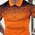 abordables polos de hombre con botones-Hombre POLO Camiseta de golf Patrones de Rombo Cuello Vuelto Naranja Impresión 3D Calle Diario Manga Corta 3D Abotonar Ropa Moda Casual Cómodo