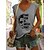 cheap Women&#039;s Tops-Women&#039;s Blouse Graphic Patterned Casual Daily Blouse Sleeveless V Neck Casual Green White Blue S