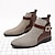 cheap Men&#039;s Boots-Men&#039;s Boots Dress Shoes Walking Casual Daily Leather Comfortable Booties / Ankle Boots Loafer Blue Gray Spring Fall