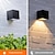 זול נורות קיר חוץ-2 יחידות אורות קיר סולארית אור גדר חיצוני לגן פטיו מרפסת חצר וילה מרפסת קישוט חצר אווירה מנורת קיר עמיד למים