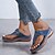 cheap Women&#039;s Sandals-Women&#039;s Sandals Daily Comfort Shoes Plus Size Summer Wedge Heel Round Toe Open Toe Casual PU Leather Loafer Solid Colored Light Brown Black Blue