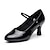 cheap Ballroom Shoes &amp; Modern Dance Shoes-Women&#039;s Ballroom Dance Shoes Modern Shoes Performance Stage Indoor Heel Solid Color Cuban Heel Black Silver Red