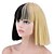 baratos Peruca para Fantasia-peruca sintética reta kardashian reta bob com franja peruca curto cabelo sintético preto natural feminino preto